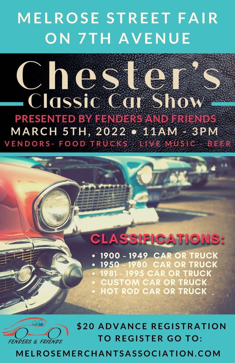 Melrose on the 7th Street Fair – Chester Classic Car Show