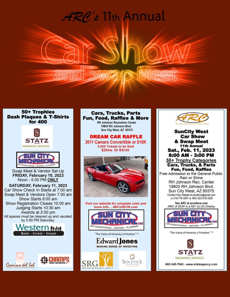Sun City West Car Show & Swap Meet Arizona Car Culture