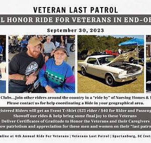 Veterans Last Patrol Honor Ride