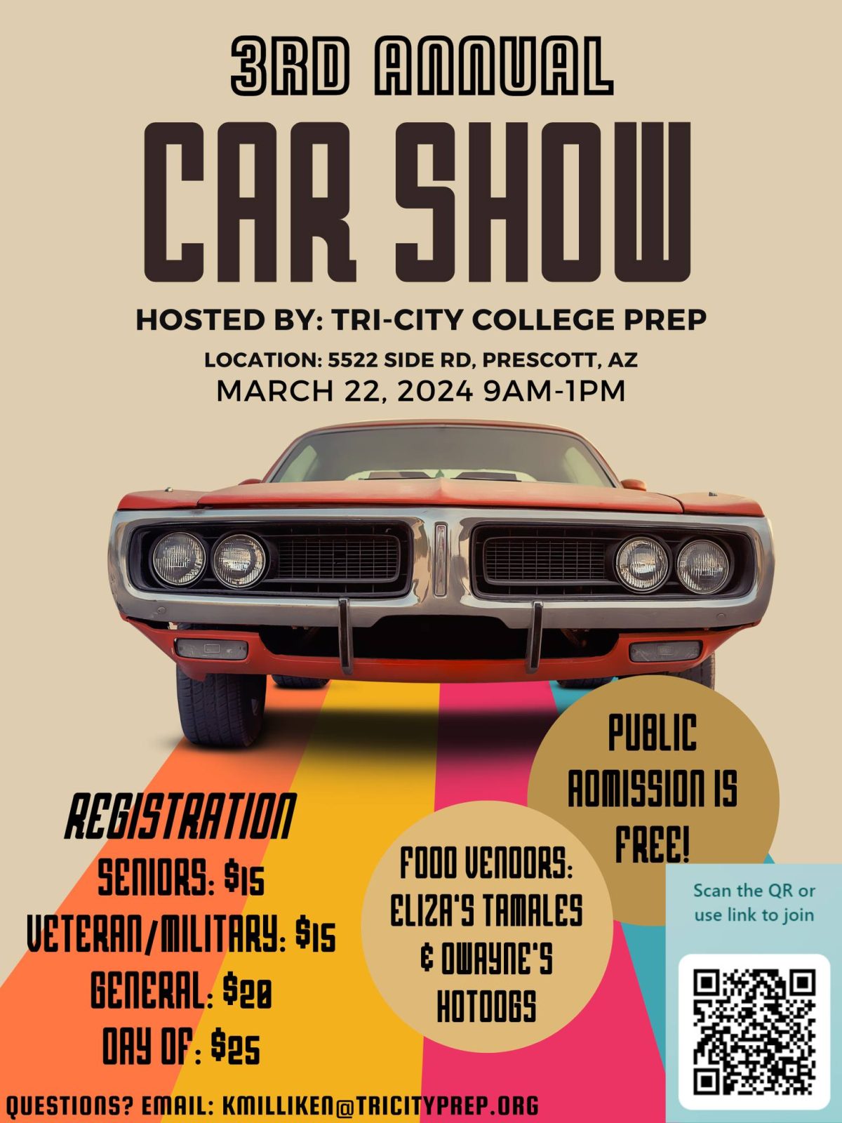 Tri City College Prep Car Show