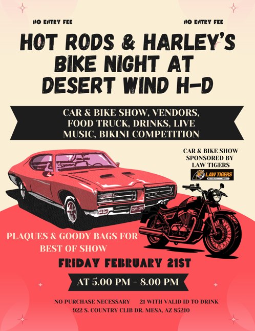 Hot Rods & Harleys Bike Night